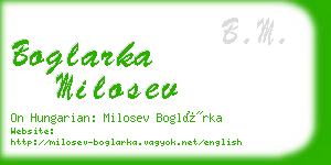 boglarka milosev business card